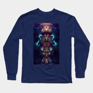 Crystal Magma- Visionary Fractal Manipulation - Manafold Art Long Sleeve T-Shirt